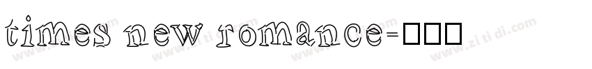 times new romance字体转换